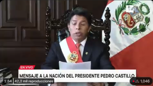 Perú en estado de shock; presidente es destituido y detenido